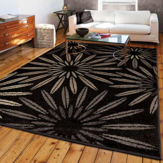 Orian Rugs American Classics Anchorage Black Area Rug Room Scene Feature