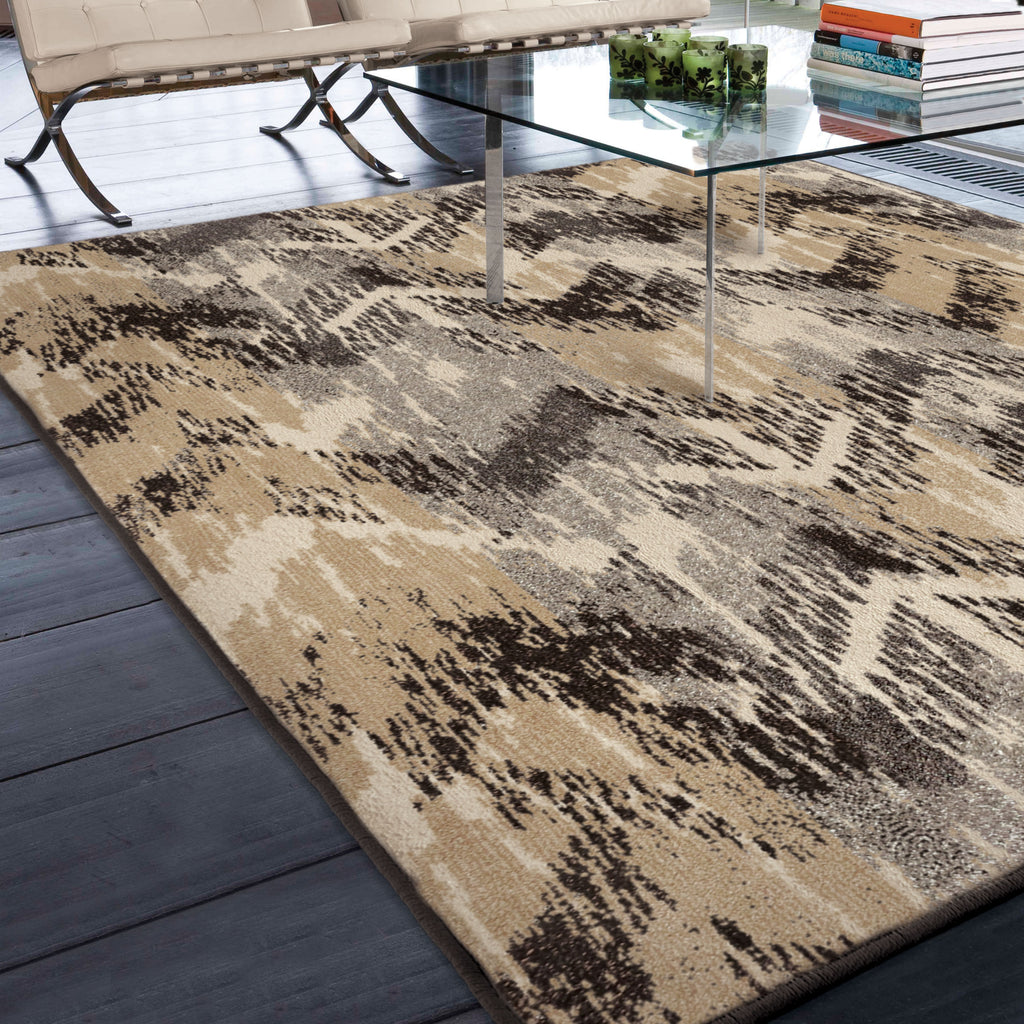 Orian Rugs American Heritage Distressed Chevron Gray Area Rug Lifestyle Image Feature