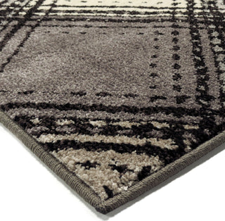 Orian Rugs American Heritage Soho Diamonds Black Area Rug Corner Image
