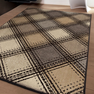 Orian Rugs American Heritage Soho Diamonds Black Area Rug Lifestyle Image Feature