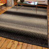 Orian Rugs American Heritage Fresco Stripe Black Area Rug Lifestyle Image Feature
