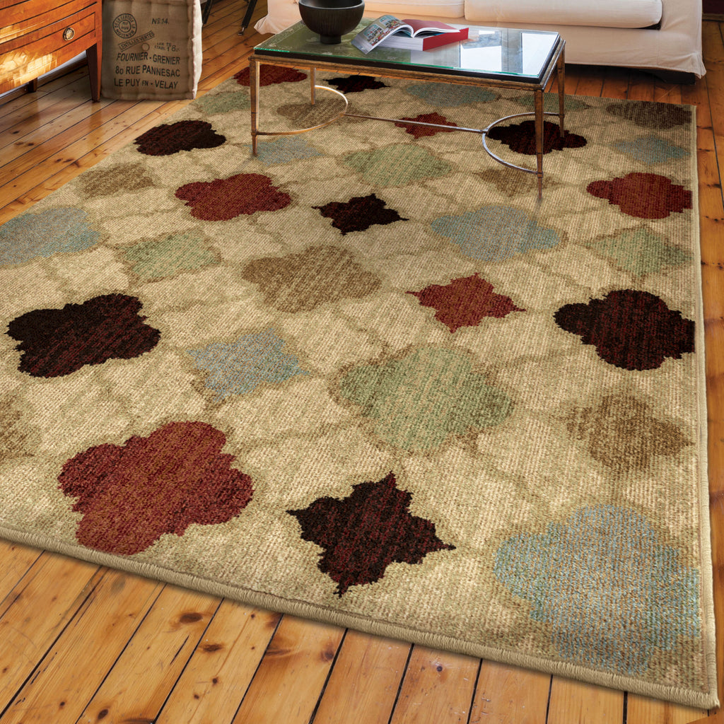 Orian Rugs American Heritage Malbeck Bisque Area Rug Lifestyle Image Feature