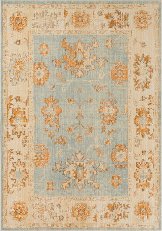 Surya Amelie AML-2302 Aqua Tan Camel Butter Area Rug Mirror main image