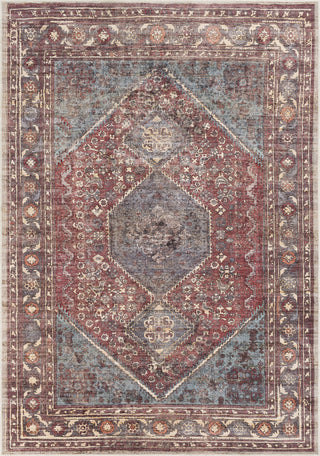 Surya Amelie AML-2306 Dark Purple Denim Butter Rose Clay Green Area Rug Mirror main image