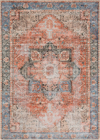 Surya Amelie AML-2309 Rose Denim Butter Beige Dark Green Olive Clay Area Rug Mirror main image