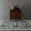 Karastan Zephyr Amphora Majolica Blue Area Rug Lifestyle Image