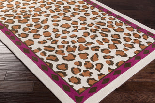 Surya Amour AMR-8000 Magenta Hand Tufted Area Rug by Florence de Dampierre 5x8 Corner