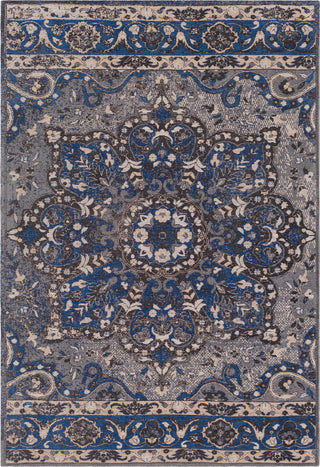 Surya Amsterdam AMS-1017 Navy Charcoal Medium Gray Ivory Taupe Area Rug Mirror main image