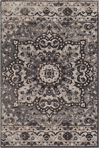 Surya Amsterdam AMS-1018 Charcoal Medium Gray Ice Blue Ivory Area Rug Mirror main image