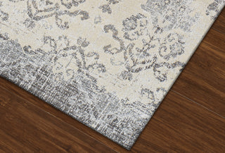 Dalyn Antigua AN11 Pewter Area Rug Corner Closeup