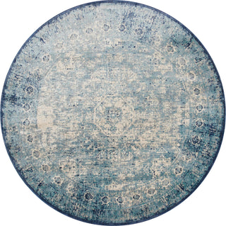 Loloi Anastasia AF-14 Light Blue / Ivory Area Rug 7'10''x7'10'' Round 