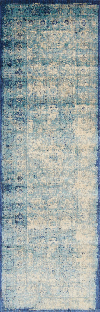 Loloi Anastasia AF-14 Light Blue / Ivory Area Rug 2'7''x8'0''  Runner