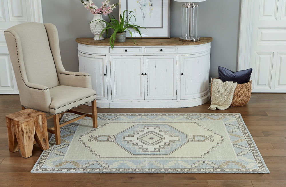 Momeni Anatolia ANA-2 Light Blue Area Rug Room Image Feature