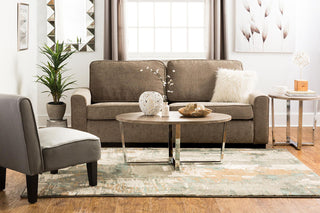 Karastan Serenade Andante Gray Area Rug by Studio Room Scene Featured 