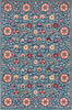 Surya Anika ANI-1032 Teal Dark Blue Bright Red Pink Saffron White Beige Camel Burnt Orange Area Rug main image