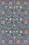 Surya Anika ANI-1032 Teal Dark Blue Bright Red Pink Saffron White Beige Camel Burnt Orange Area Rug main image