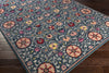 Surya Anika ANI-1032 Teal Dark Blue Bright Red Pink Saffron White Beige Camel Burnt Orange Area Rug Corner Image