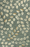 KAS Anise 2405 Grey Leaves Hand Hooked Area Rug