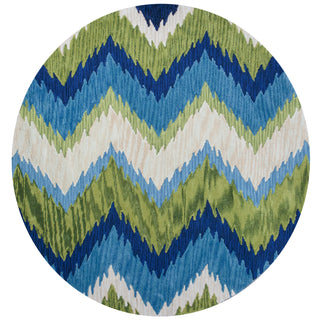 KAS Anise 2420 Blue/Green Chevron Area Rug 