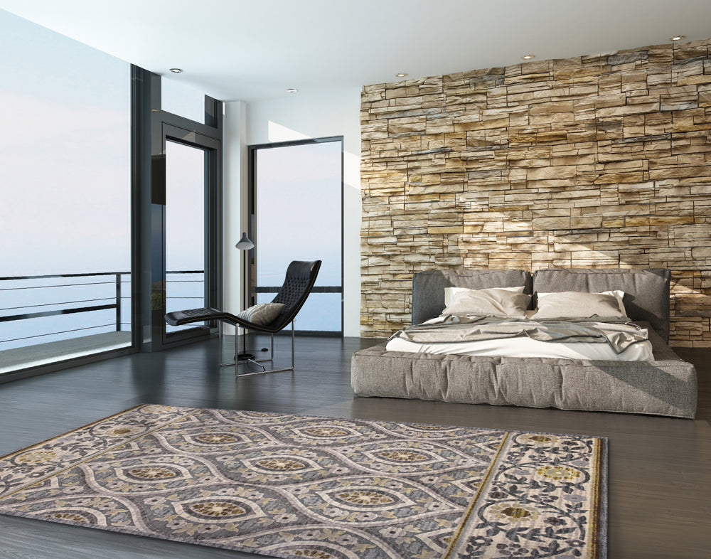 KAS Anna 8722 Slate Grey Serafina Area Rug Main Image Feature