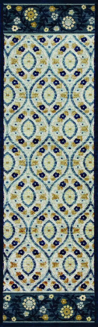 KAS Anna 8723 Ivory/Blue Serafina Area Rug 