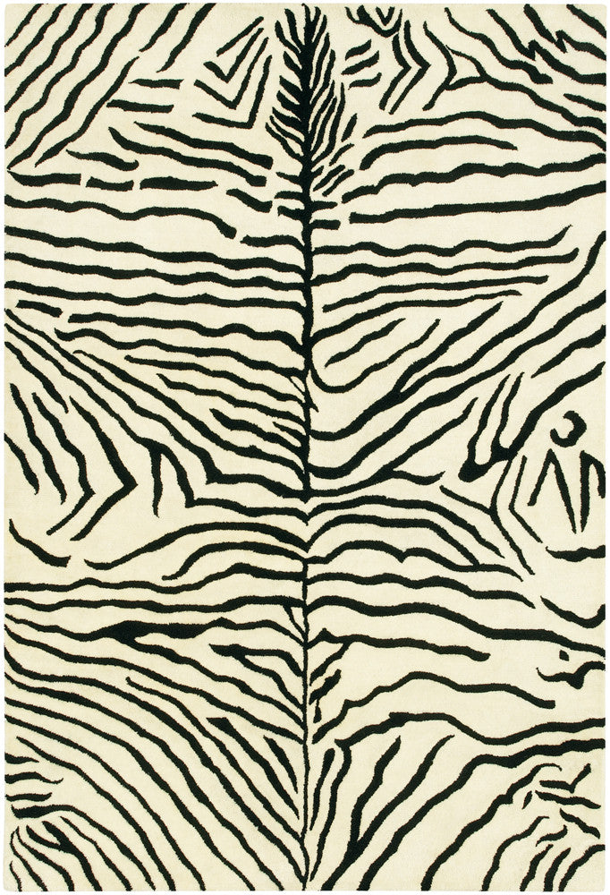 Chandra Antara ANT-105 Black/Ivory Area Rug main image