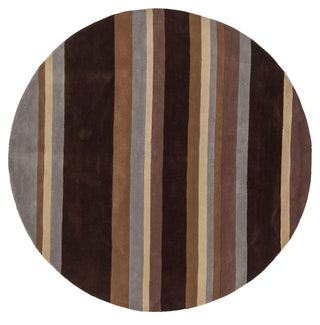 Chandra Antara ANT-106 Brown/Yellow/Grey Area Rug Round