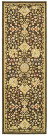 LR Resources Antigua 80990 Brown/Green Machine Loomed Area Rug 2' 6'' X 7' 9'' Runner