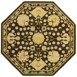 LR Resources Antigua 80990 Brown/Green Machine Loomed Area Rug 7' 9'' X 7' 9'' octagon