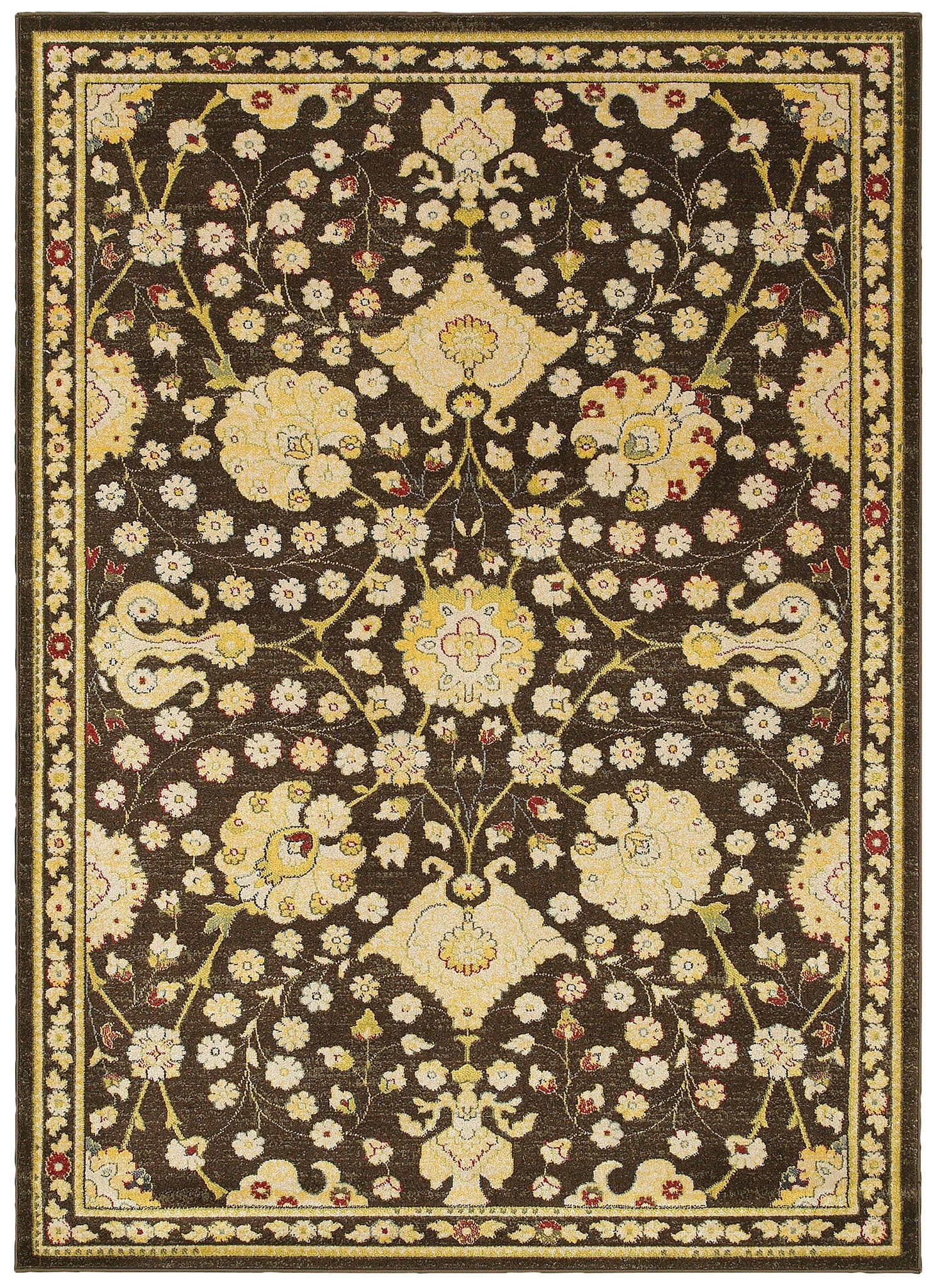 LR Resources Antigua 80990 Brown/Green Area Rug