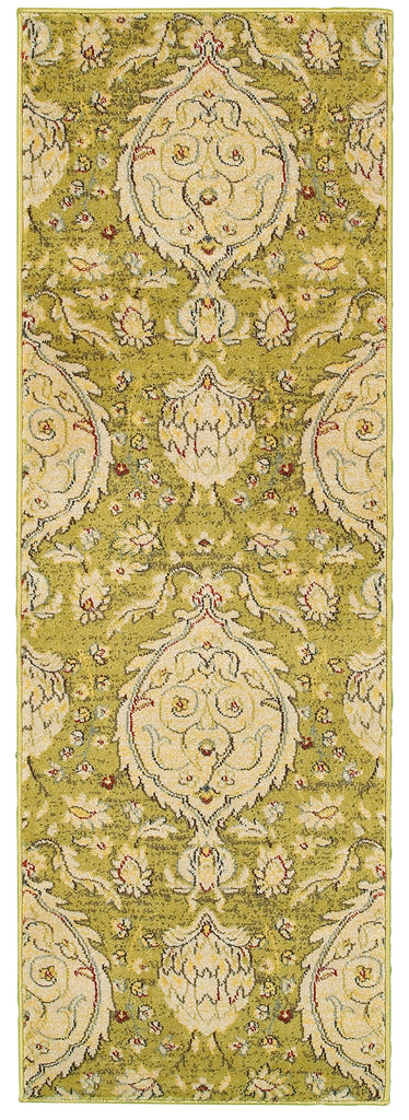 LR Resources Antigua 80992 Green Machine Loomed Area Rug 2' X 6'