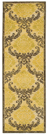 LR Resources Antigua 80995 Gold/Brown Machine Loomed Area Rug 2' 6'' X 7' 9'' Runner