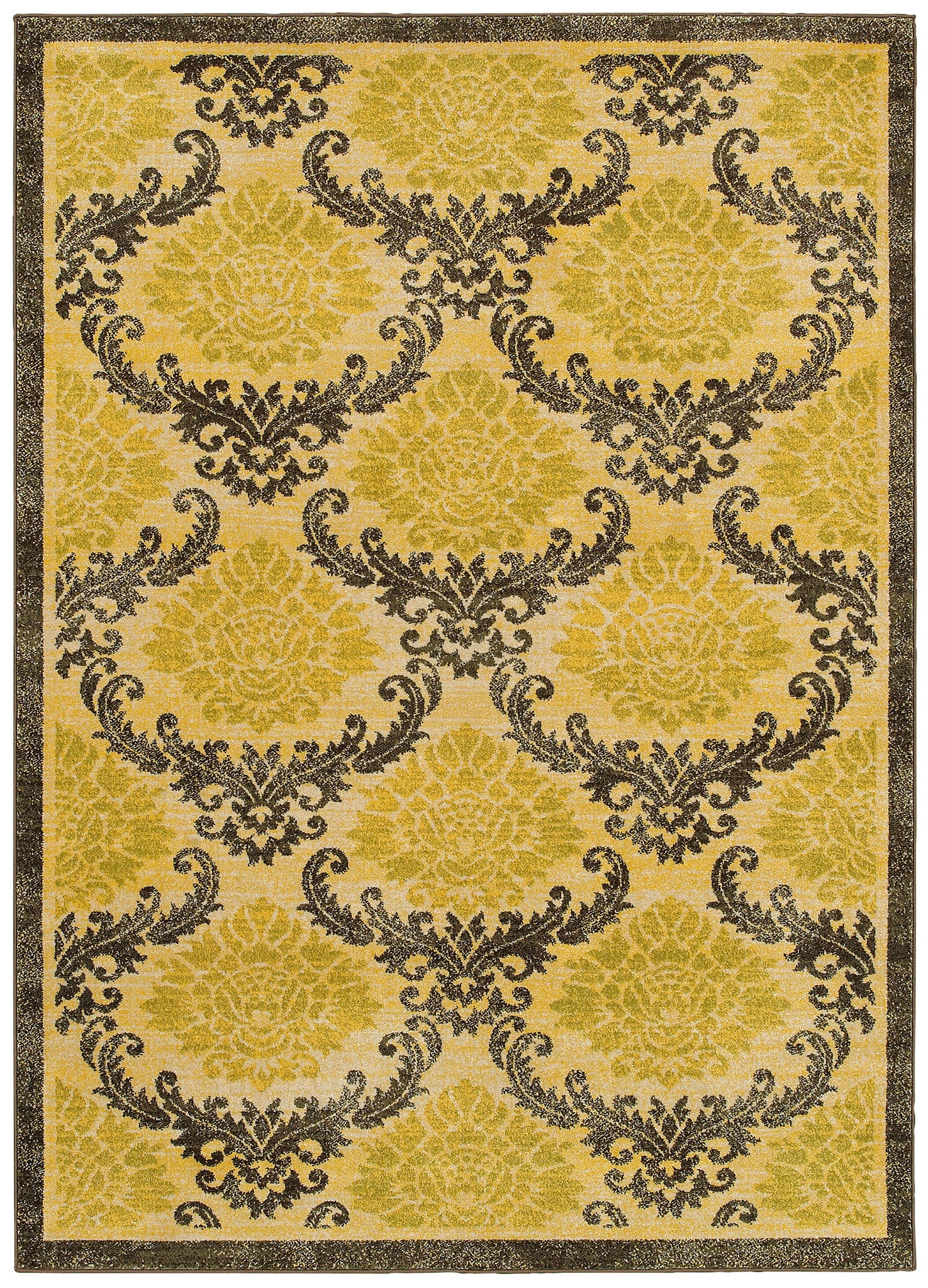 LR Resources Antigua 80995 Gold/Brown Area Rug