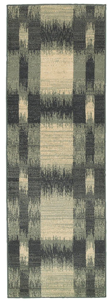 LR Resources Antigua 80996 Blue Machine Loomed Area Rug 2' X 6'