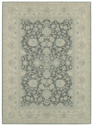 LR Resources Antigua 80997 Silver/Blue Machine Loomed Area Rug 4' X 6'
