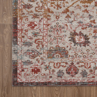 LR Resources Antiquity Budding Bohemian Beige / Cream Area Rug Corner Image