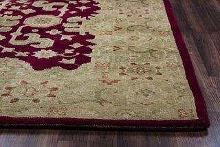 Rizzy Aquarius AQ8659 Burgundy Area Rug Corner Image