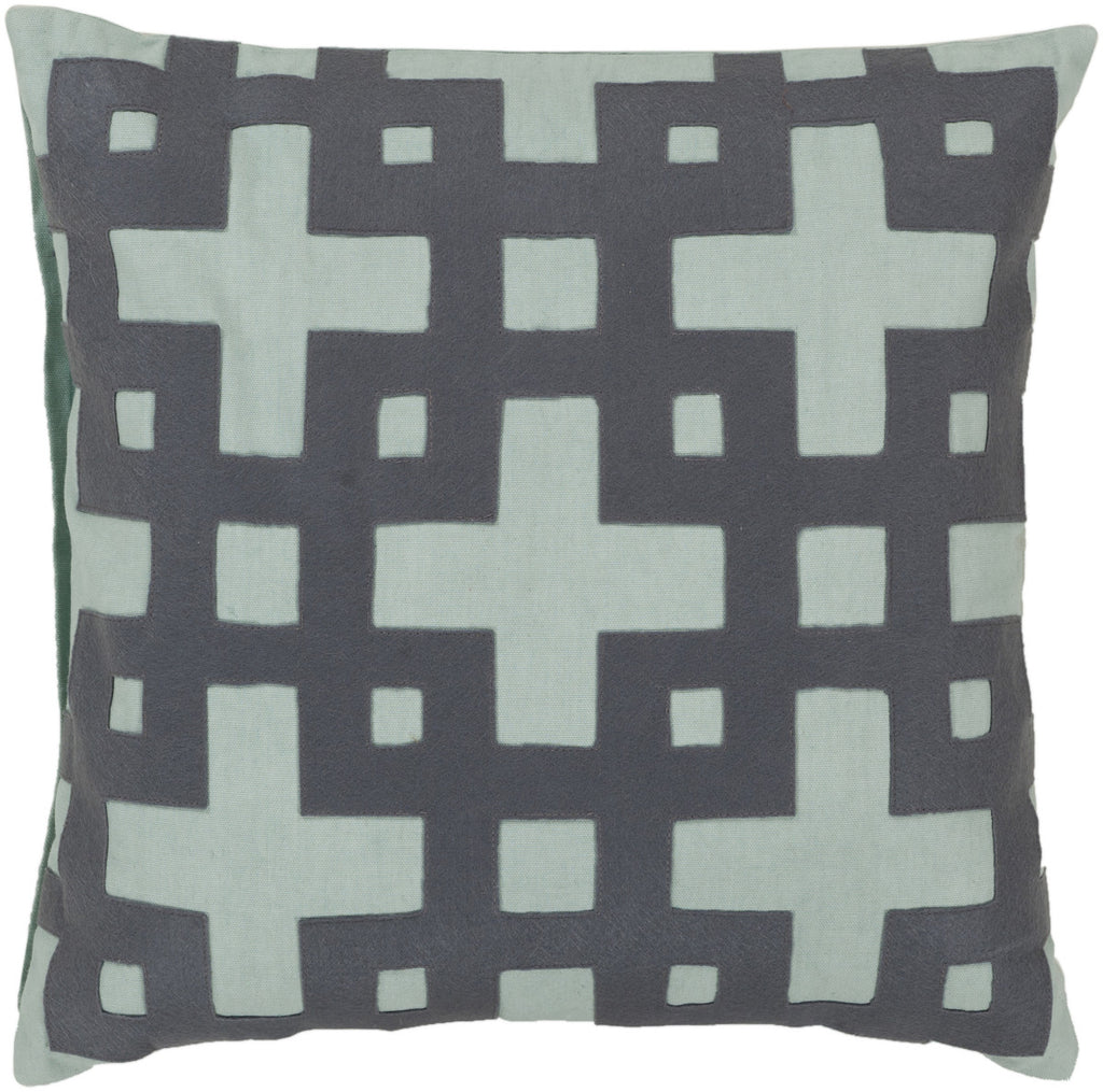 Surya Layered Blocks Intersecting Squares AR-085 Pillow 22 X 22 X 5 Poly filled