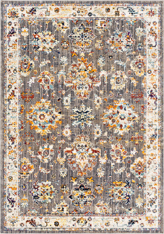 Surya Ararat ARA-2303 Bright Orange Yellow Charcoal Navy Aqua White Red Dark Purple Blue Black Area Rug Mirror main image