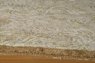 Momeni Arabesque AQ-01 Beige Area Rug Corner Shot