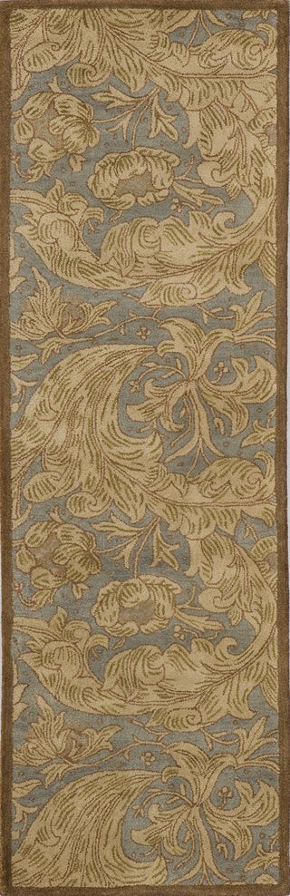 Momeni Arabesque AQ-01 Light Blue Area Rug Closeup