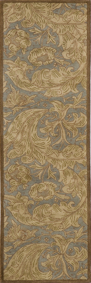 Momeni Arabesque AQ-01 Light Blue Area Rug Runner