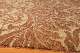 Momeni Arabesque AQ-02 Copper Area Rug Corner Shot