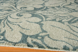 Momeni Arabesque AQ-02 Teal Area Rug Corner Shot