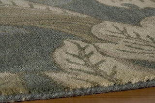 Momeni Arabesque AQ-03 Teal Area Rug Corner Shot