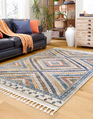 Unique Loom Aramis T-ARMS1 Blue Area Rug Rectangle Lifestyle Image Feature