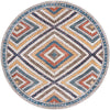 Unique Loom Aramis T-ARMS1 Blue Area Rug Round Top-down Image