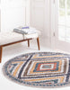 Unique Loom Aramis T-ARMS1 Blue Area Rug Round Lifestyle Image