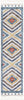Unique Loom Aramis T-ARMS1 Blue Area Rug Runner Top-down Image