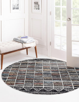 Unique Loom Aramis T-ARMS10 Multi Area Rug Round Lifestyle Image